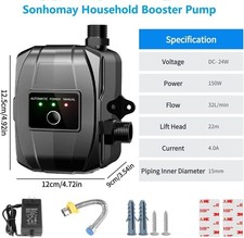 150W Silent Water Pressure Booster Pump for Home Bathroom Automatic Tap