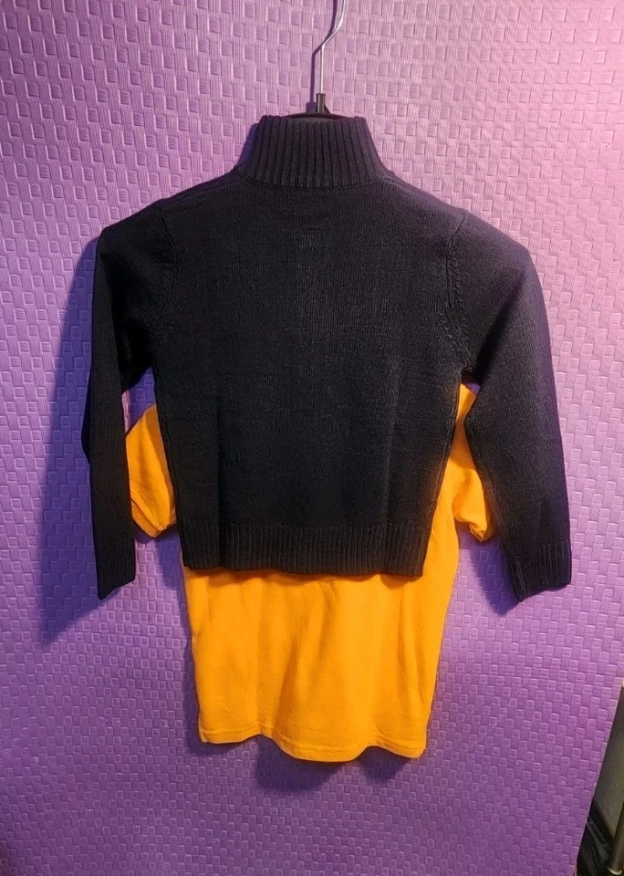 Lot of 2 French Toast Boys Shirt Basic Short Sleeve N Sweater Size 6-7  - Image 4 of 4