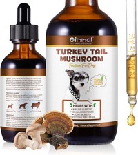 Oimmal Turkey Tail Mushroom Drops for Dogs with Probiotics  Turmeric - 2oz Immu