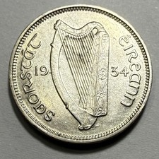 Uncirculated World Coins Collection 1934 Ireland Irish Free State 6 Pence