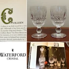 Set 2 Vtg WATERFORD CRYSTAL Colleen 4.75" Short-Stemmed Claret Wine Glasses 6 oz