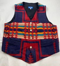 Justin Kraff Vest Aztek Native American Indian Size L (READ)