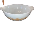 PYREX BUTTERFLY GOLD Mixing Bowls 443 CINDERELLA  2-1/2 QT CLEAN Minimal Use
