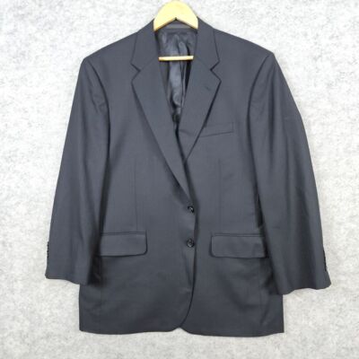 Corporate Image Tom James Blazer Size 43S Black Custom Hand Tailored Office RUB