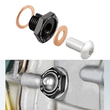 For YAMAHA RAPTOR 700 YFM700R Aluminum Reducer Oil Drain Plug 2006-2026 Black