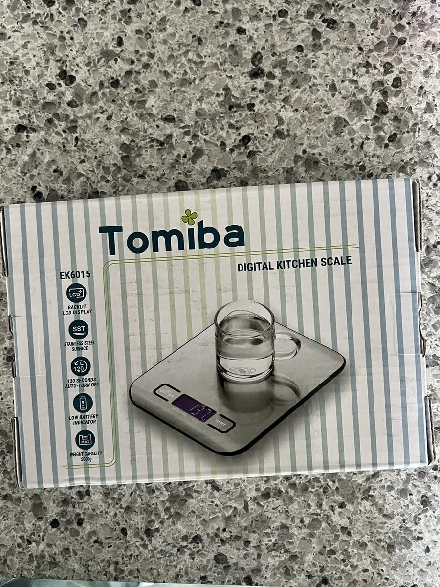 Tomiba Digital Kitchen Food Scale 11 lb Grams and Ounces Small Stainless  Steel
