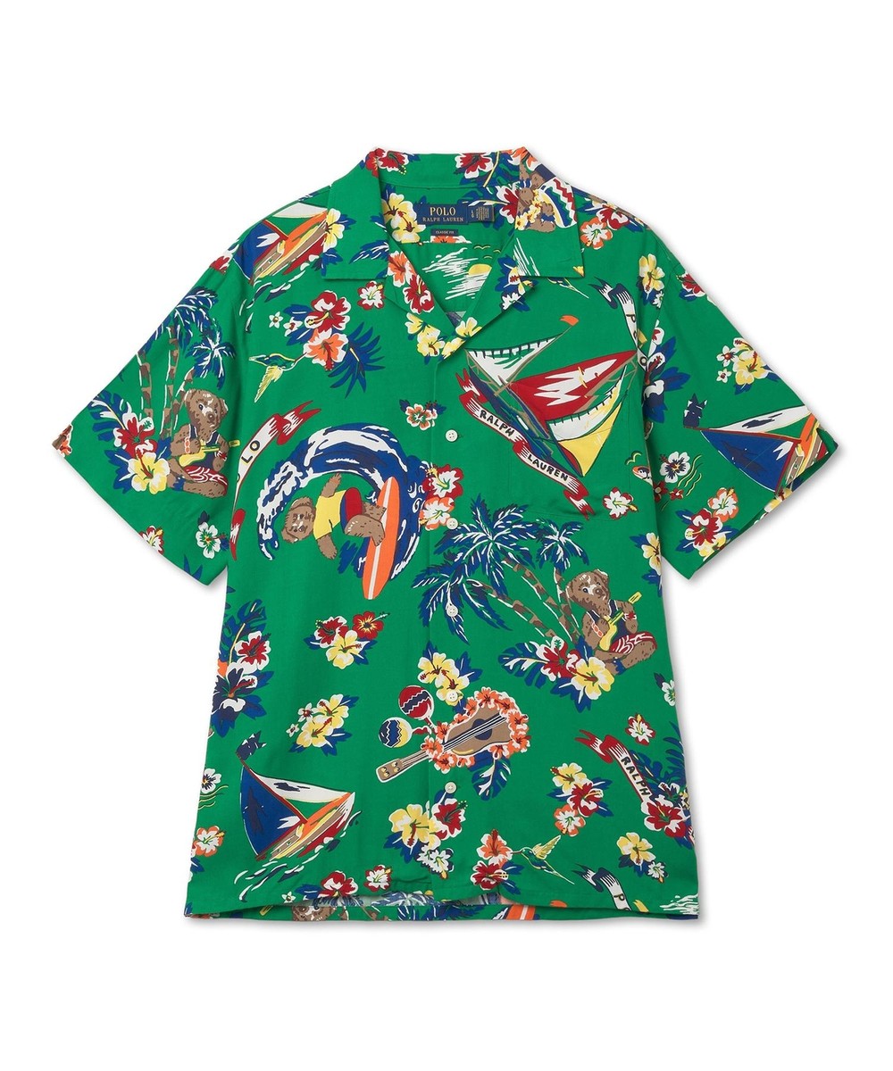 ★★POLO RALPH LAUREN★★ Classic fit polo bear print camp s Genuine Polo Ralph Lauren Classic Fit Pollo Bear Print Camp