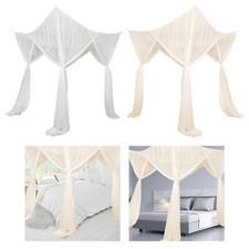 4 Corner Post Bed Canopy Net Canopy Bed Curtains for Women Kids Room Adults