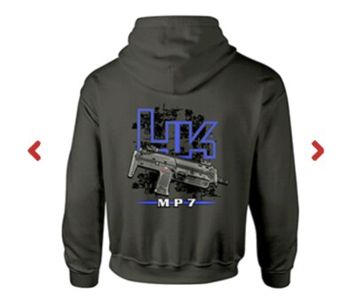 Official HK Heckler and Koch MP7 Submachine  Sweater Hoodie Men's Size Small
