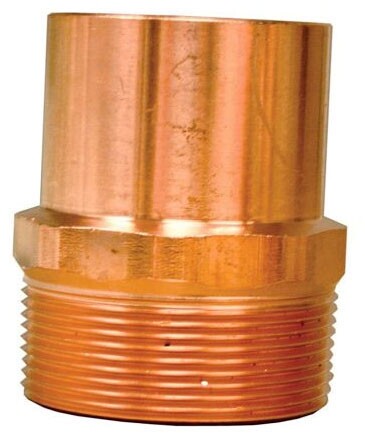 Jones Stephens C75355 3/4 x 3/4 FTG x MPT Wrot Copper Male Adapter