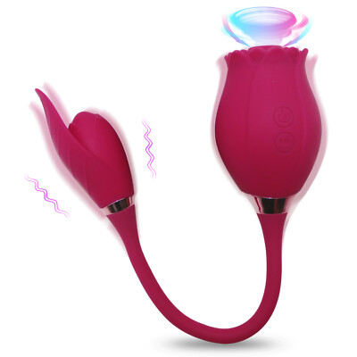 Red Female Massage 10 Speed Massager Tongue Double Head Lick Birthday Gifts