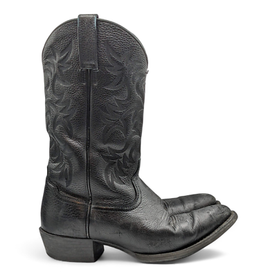 Ariat Men's Black Deertan Heritage R-toe Leather Cowboy Boots