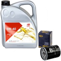 MotoröL Set 5W-40 5 Liter + ÖLfilter SM 103 FüR Mitsubishi Colt VI Lancer Smart