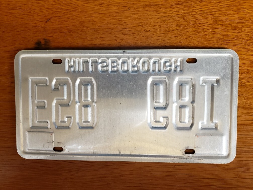 Vintage Florida license plate with Orange, Hillsborough County 1 eBay