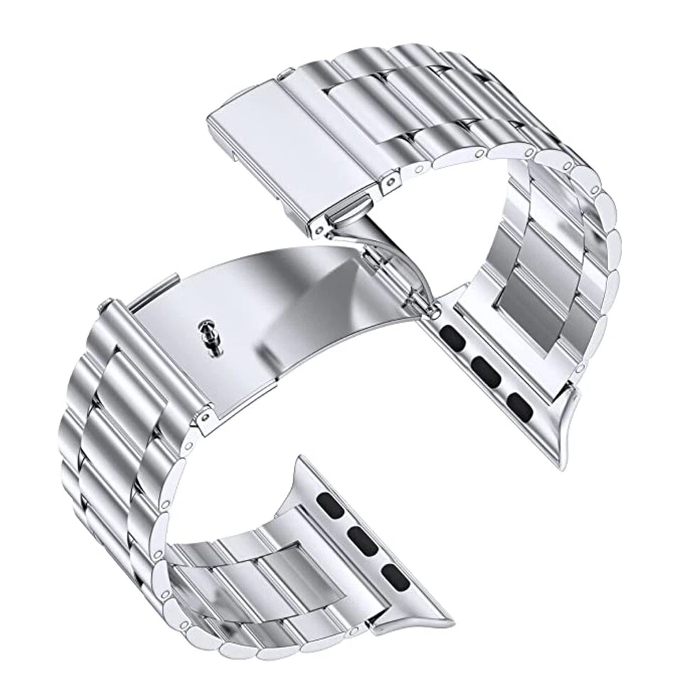 Correa de acero inoxidable para Apple Watch 49 42 44 45 mm para Series Ultra SE 8 7 6 5 4 3 2 Foto 2 de 4