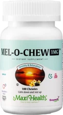 Maxi Mel O Chew excellent sleep aid- 1 mg. melatonin 100 Chews, Bottle