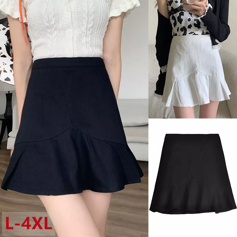 Black ruffle skirt 4xl cheap