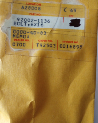 Kawasaki ZX750, ZX900, ZX1000 Bolt 6X16 NOS 92002-1136 (L-3929) | eBay