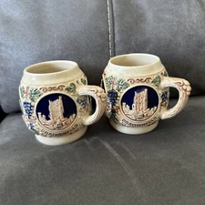 Vintage Original Gerzit Gerz West Germany Small Beer Stein/Mug Set Of 2!