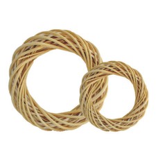 Light Wicker Wreath Rings - 16cm, 25cm & 30cm