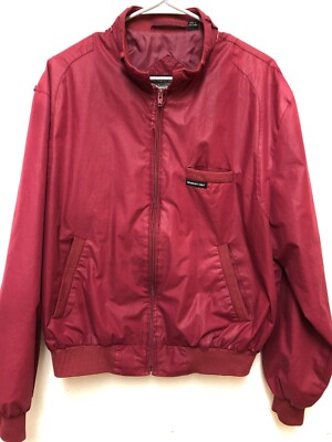 Vtg 80s MEMBERS ONLY Bomber Windbreaker JACKET Mens 42 Burgundy | eBay