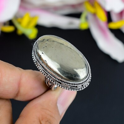#ad Apache Pyrite Ring Gemstone Handmade Jewelry 925 Sterling Silver Ring $13.99
