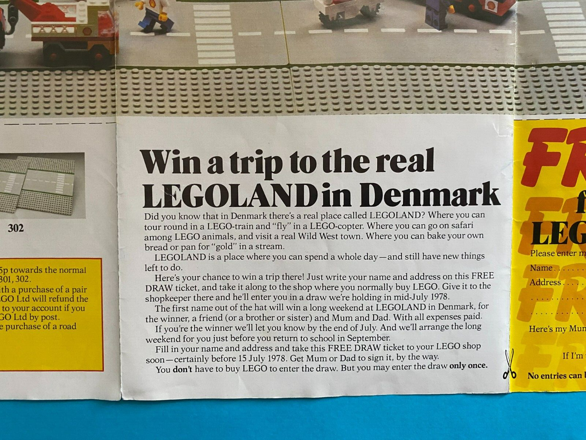 Lego Legoland Classic Town Poster 1978 with Contest (99.418-UK-B