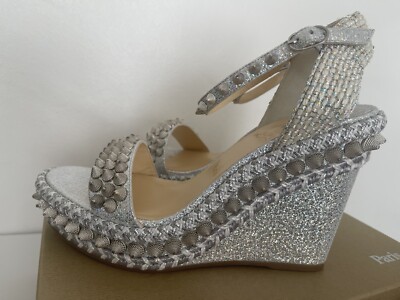 ★CHRISTIAN LOUBOUTIN★Lata 110 sandals Christian Louboutin lata 110 women spiked espadrille wedge