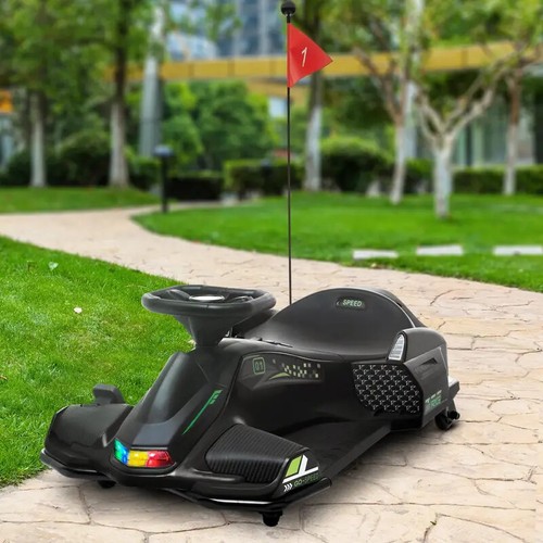 12V AOSOM Electric Go Kart for Kids 8-12 | Drifting, Music & Lights, 5 MPH ๐ - Picture 2 of 10