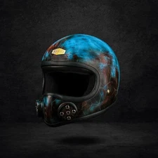 SALE! VINTAGE CUSTOM HELMET SMOKER PATINA CRACK CAFERACER CHOPPER MOTORCYCLE