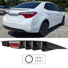 For Toyota Corolla Rear Bumper Diffuser Lip Shark Fin Spoiler Splitter Body Kit