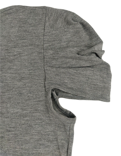Forever 21 Shirt Womens Size L/G XXI Silver Grey Short Sleeve Top Made In USA - Picture 5 of 12