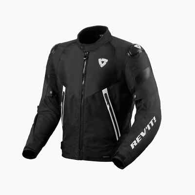 Motorradjacke Herren Winter REV'IT! Control H2O Schwarz Weiß Größe M