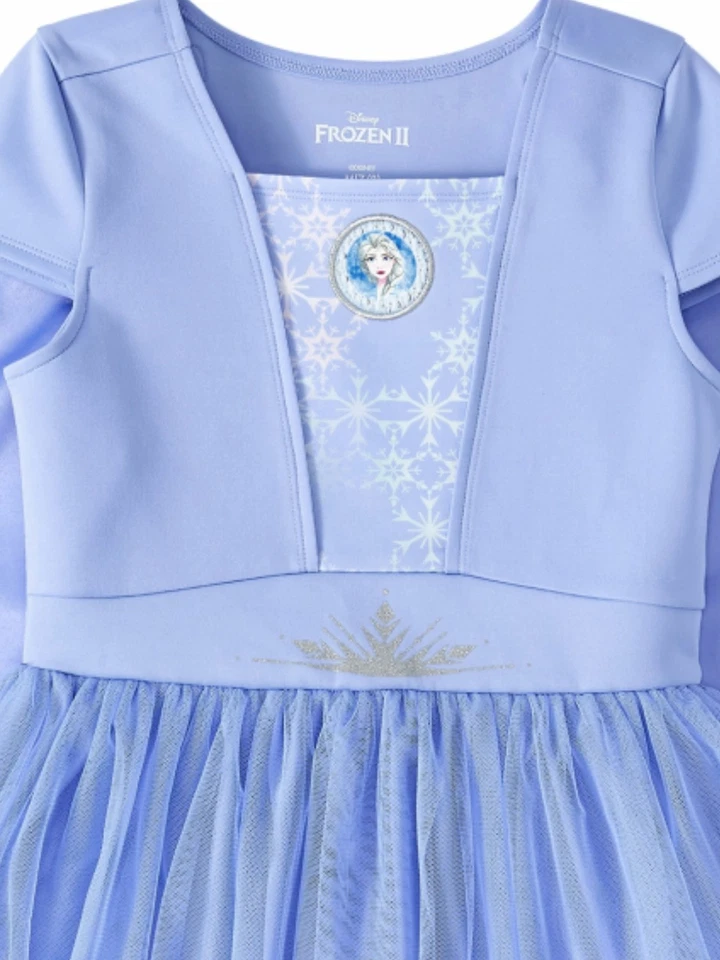 Vestido Disney Frozen 2 Niñas Azul Claro Reina Elsa Con Capa Desmontable L (10-12) Foto 2 de 3