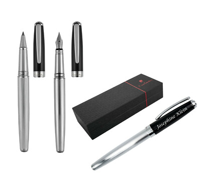 Pierre Cardin  Schreibset CHRISTOPHE Füller+Rollerball mit Gravur  Geschenketui 