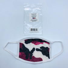 Pink Camouflage Washable Face Mask Cotton Reusable Face Mask Made in USA - NEW