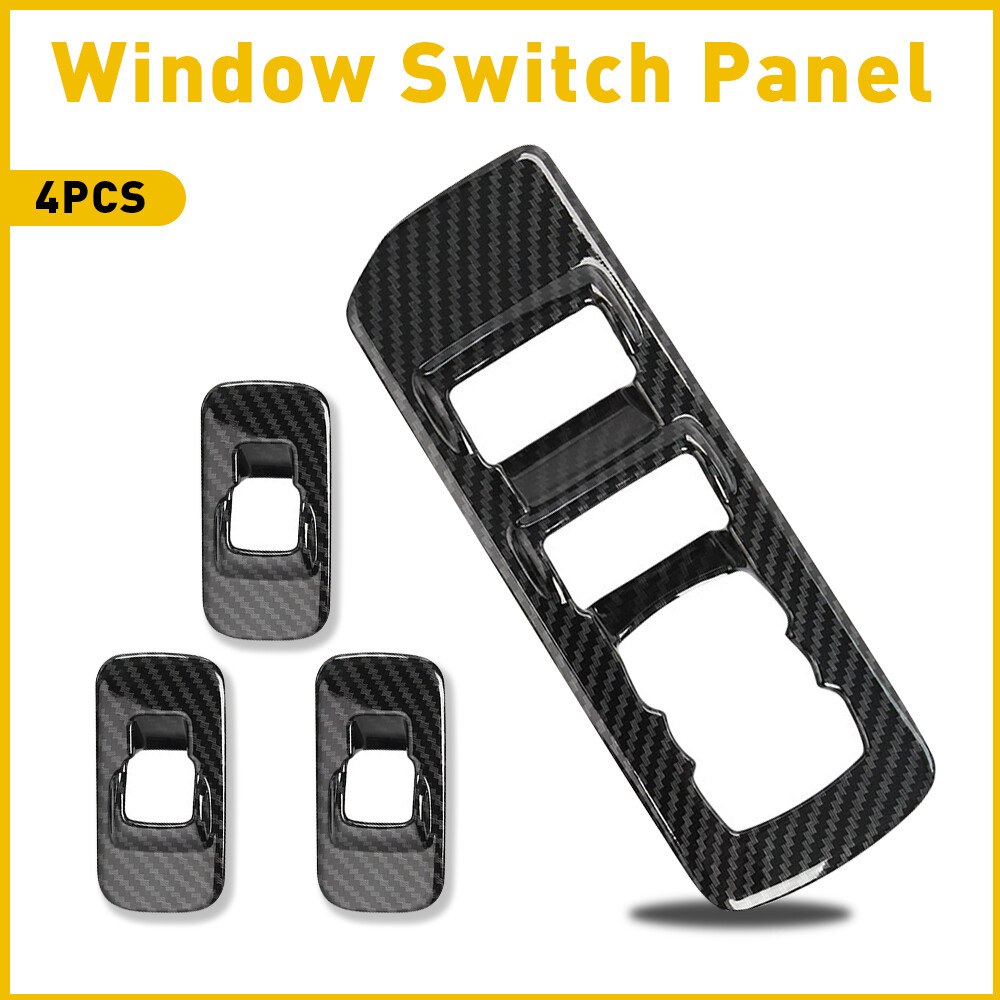 Carbon Fiber Grain Window Lift Panel Switch Trims For 2015-2019 Ford F-150 USA