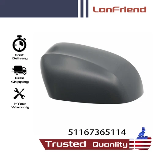 Fits For BMW Side Mirror X3 X4 X5 X6 F15 F16 F26 E82 2015-2018 Black Aftermarket