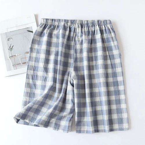 Men's Plaid Sleep Shorts Soft Comfy Drawstring Pockets Cotton Pj Pajama Bottoms - Picture 5 of 24