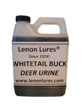 Lenon Lures Whitetail Buck Urine Quart Trusted by Hunters Everywhere Since 1924!