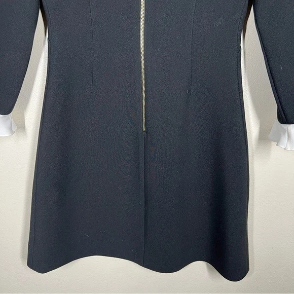 Abito tubino nero Kate Spade New York donna con volant manica 3 4 taglia 0 ufficio