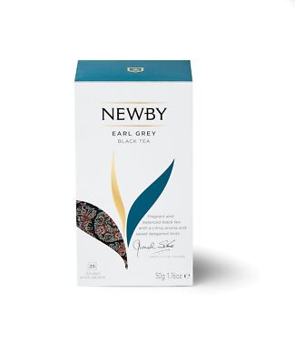 Newby Earl Grey Black Tea Bags | 25 Counts Premium Tea Leaves Enriched (50 gms)