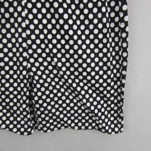 Events Dress Womens 14 Black White Polka Dots Fit Flared Sleeveless Work Event - Picture 9 of 15