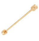 Gold Tone Collar Pin Mens Fancy Etched Bar Bell 2 3/16"