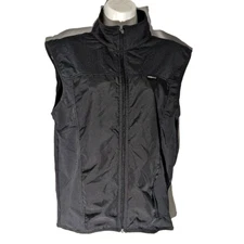 IllumiNite Sz M Cycling Running Light Reflecting Vest Black Full Zip Performance