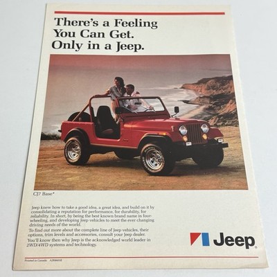 JEEP RENAULT ALLIANCE ENCORE / 6P Folder Prospekt / EN CANADA CJ7 COMANCHE 1980er