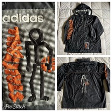Vtg 90s Adidas Streetball Hooded Windbreaker Men’s XXL Basketball Streetwear GUC