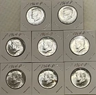 1964-P Kennedy Half Dollar 90% Silver Lot of 8