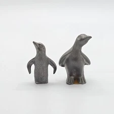 Lot of 2 Pewter Penguin Mini Figurines American Pewter Co