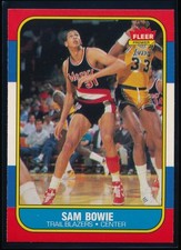 1986-87 Fleer Sam Bowie #13 of 132 *HIGH CONDITION RAW SET BREAK*